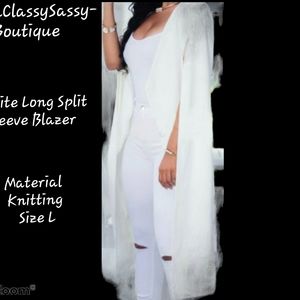 White Blazer Dress Coat